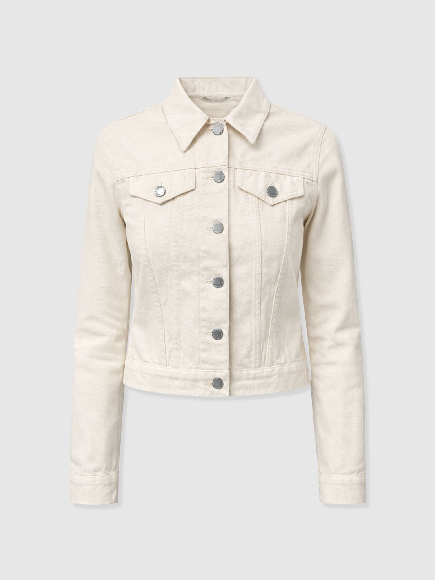 Bowie Denim Jacket - Cream - Women's Jackets | Saint + Sofia® USA
